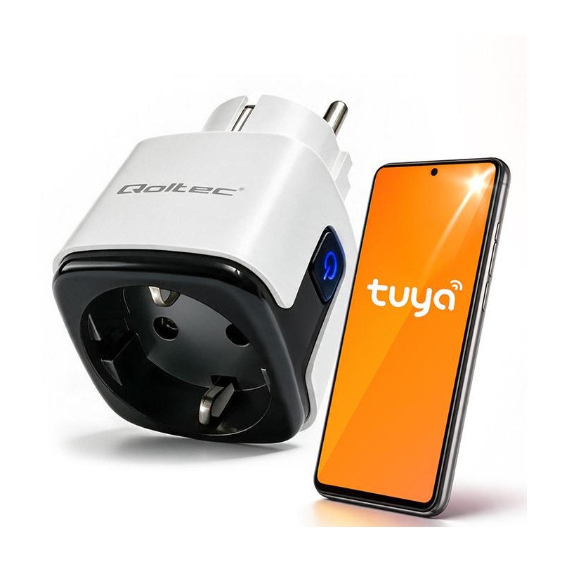 Gniazdo Qoltec Wi-Fi 16A | Taimer | Watomierz