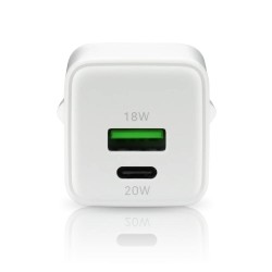 Ładowarka sieciowa everActive GaN SC-330 1x USB, 1x USB-C QC3.0 PD 20W