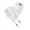 Ładowarka sieciowa everActive GaN SC-330 1x USB, 1x USB-C QC3.0 PD 20W