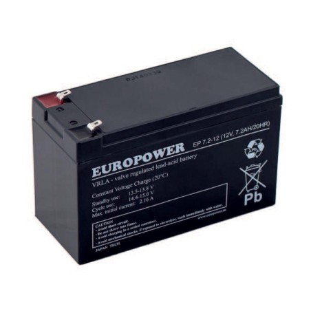 Akumulator Europower do UPS 12V 7,2Ah