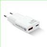 Ładowarka sieciowa everActive GaN SUPER SLIM SC-340Q QC3.0 USB-C PD 20W biała