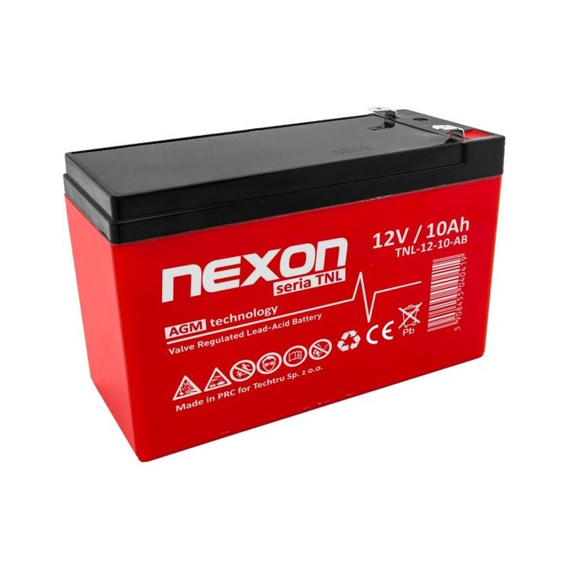 Akumulator żelowy Nexon AGM 12V 10Ah Long Life (12l) - głębokiego rozładowania i pracy cyklicznej