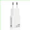 Ładowarka sieciowa everActive GaN SUPER SLIM SC-380Q QC3.0 USB-C PD 30W biała