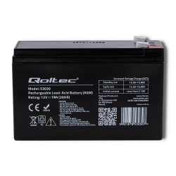 Akumulator AGM Qoltec 12V | 7Ah