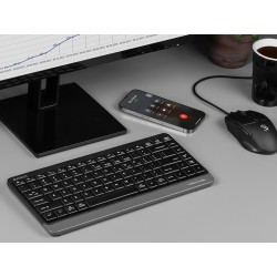 Klawiatura bezprzewodowa mini A4Tech FSTYLER FBK11 2.4GHz+BT Grey