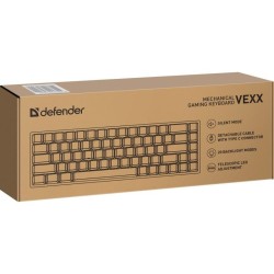 Klawiatura przewodowa Defender VEXX GK-084 MECHANICZNA podświetlana gaming outemu red